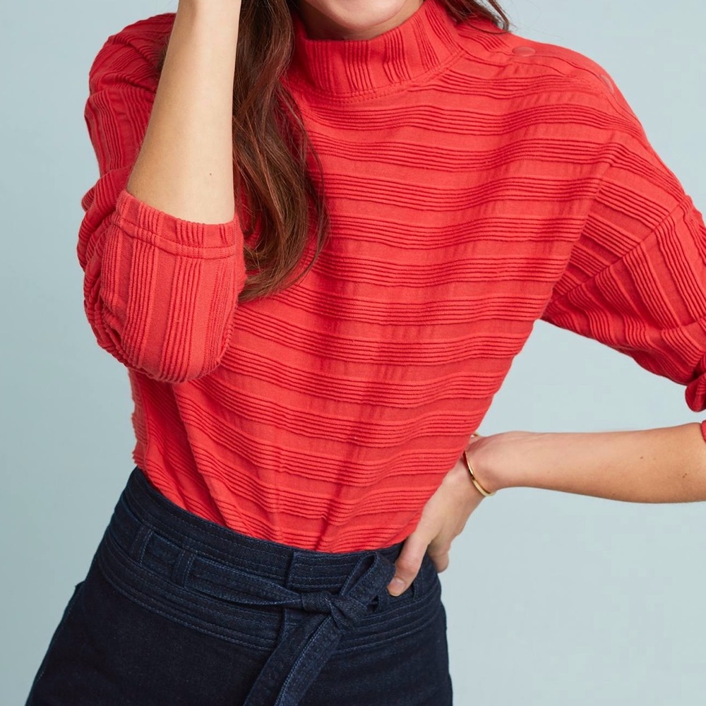 Anthropologie Wren Pullover Sweater Red Size XS